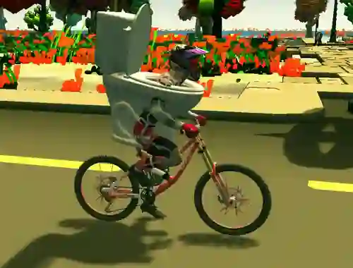 Spel Skibidi Toilet Bike Riding aanlyn