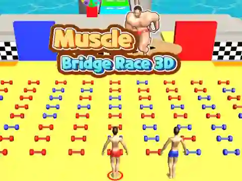 Spel Muscle Bridge Race 3D aanlyn