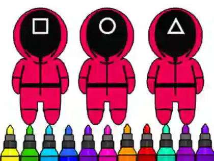 Spel Coloring Book: Squid Game Mask aanlyn