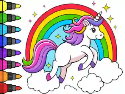 Spel Coloring Book: Magical Unicorn aanlyn