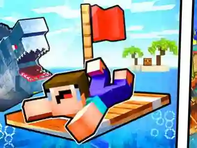 Spel Noob Raft: Ocean Survival aanlyn