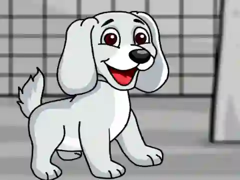 Spel Rescue the White Puppy from Cage aanlyn