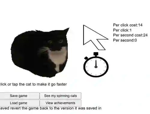 Spel Spinning Cat Clicker aanlyn