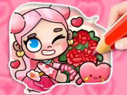 Spel Coloring Book: Avatar Valentine's aanlyn