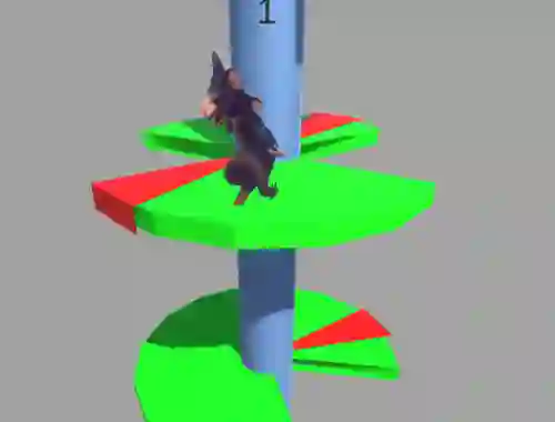 Spel Ratomilton Helix Jump aanlyn