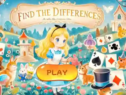 Spel Find The Differences: Alice In Wonderland aanlyn