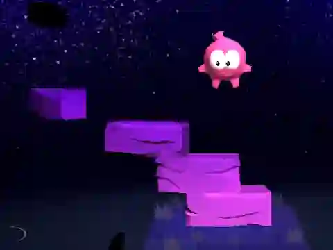 Spel Om nom Jump aanlyn