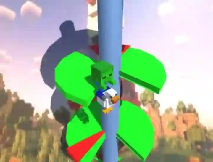 Spel Chicken Jockey Helix Jump aanlyn