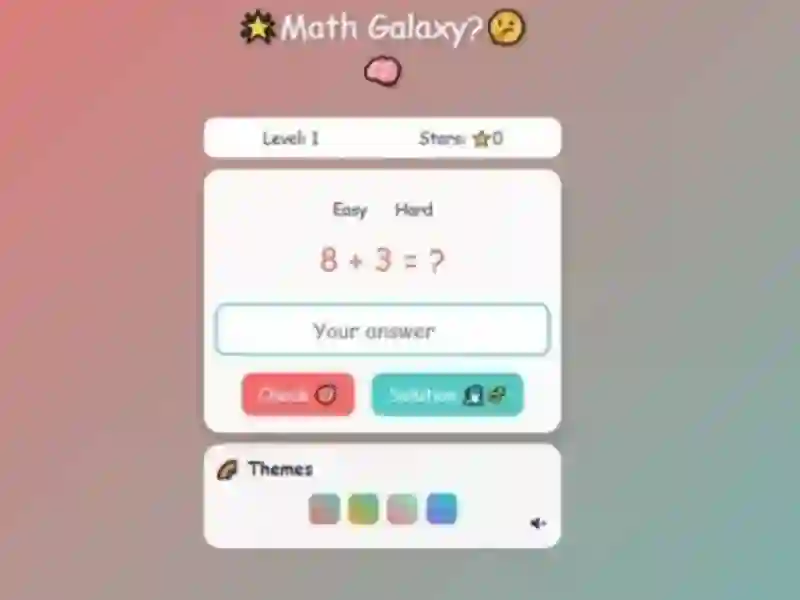 Spel Math Galaxy aanlyn