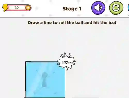 Spel Save The Stick Draw Line aanlyn