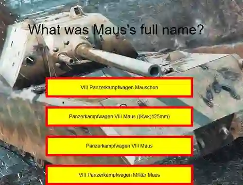 Spel Tank Quiz: Maus aanlyn