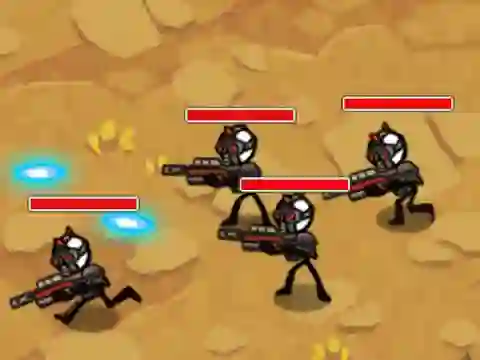 Spel Stickman Warfare aanlyn