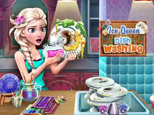 Spel Ice Queen Dish Washing aanlyn