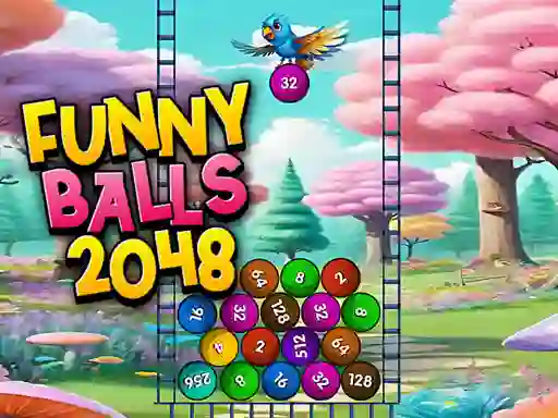 Spel Funny Balls 2048 aanlyn