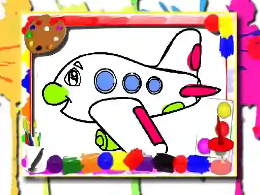Spel Airplane Coloring Book aanlyn