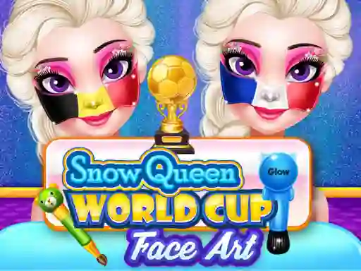 Spel Frozen Queen World Cup Face Art aanlyn