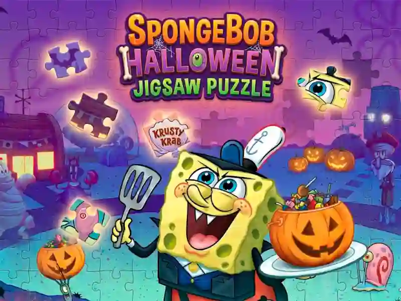 Spel SpongeBob Halloween Jigsaw Puzzle aanlyn