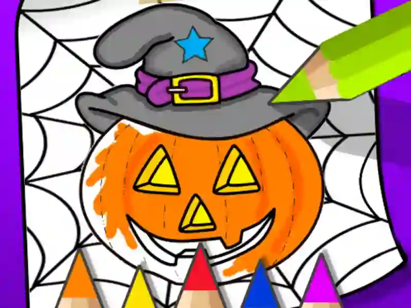 Spel Halloween Coloring Book aanlyn
