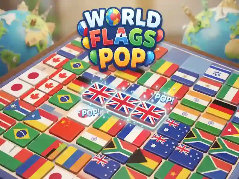 Spel World Flags Pop aanlyn