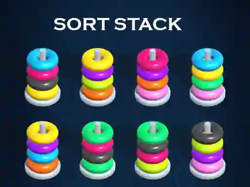 Spel Sort Stack color Hoop Game aanlyn