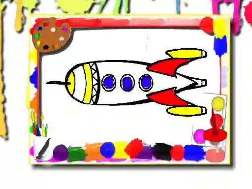 Spel Rockets Coloring Book aanlyn