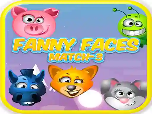 Spel Funny Faces Match-3 aanlyn