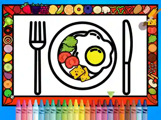 Spel Color and Decorate Dinner Plate aanlyn