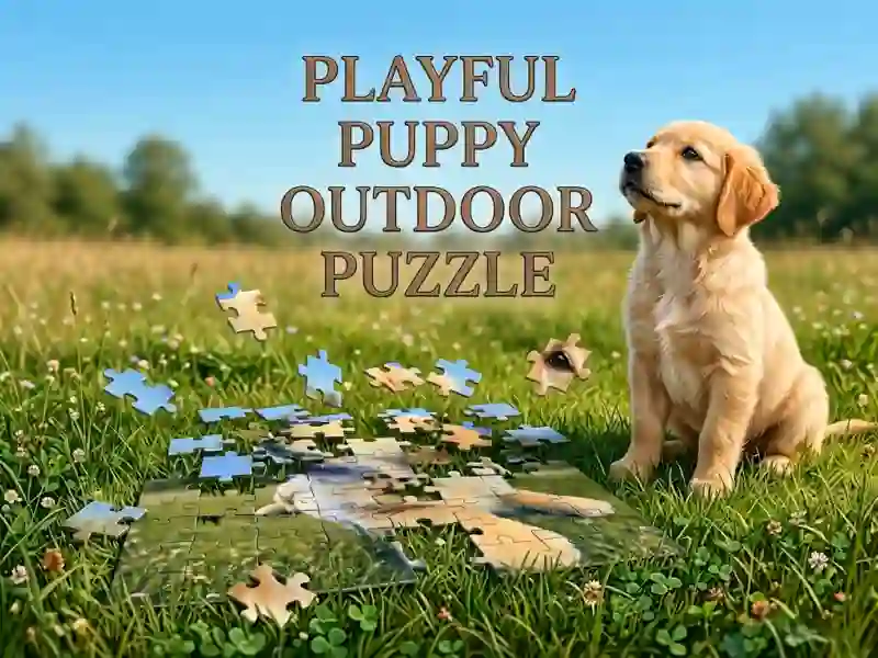 Spel Playful Puppy Outdoor Puzzle aanlyn