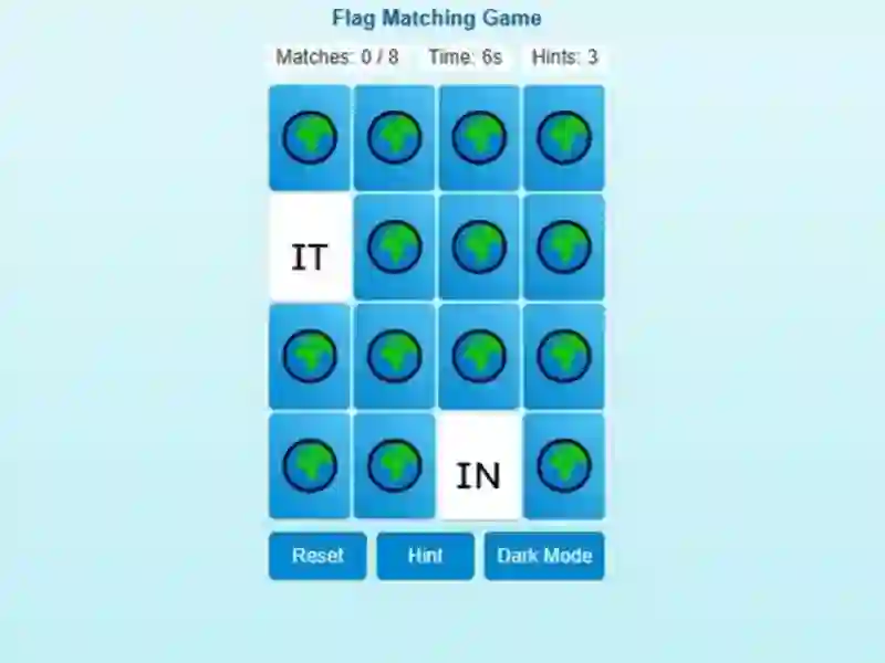 Spel Memory Match Flag Edition aanlyn