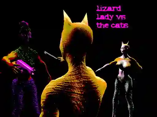 Spel Lizard Lady Vs The Cats aanlyn