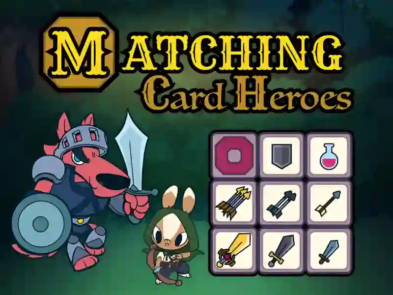 Spel Matching Card Heroes aanlyn