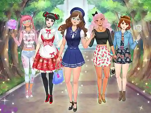 Spel High School Anime Dress Up aanlyn