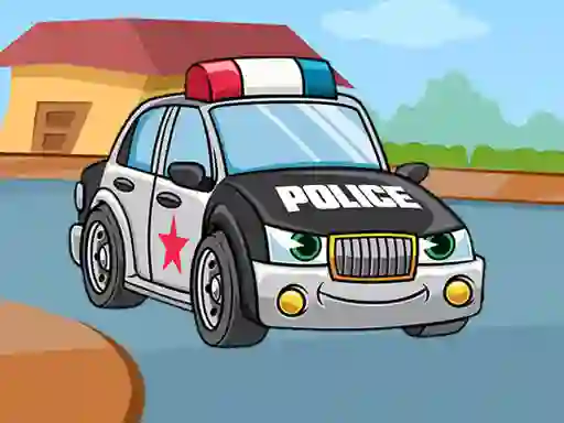 Spel Police Cars Jigsaw aanlyn