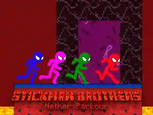Spel Stickman Brothers Nether Parkour aanlyn