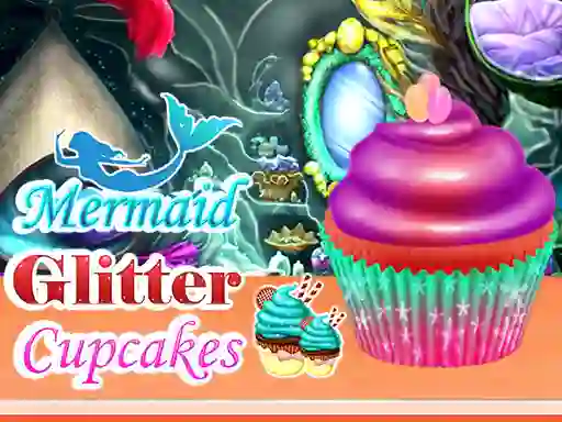 Spel Mermaid Glitter Cupcakes aanlyn