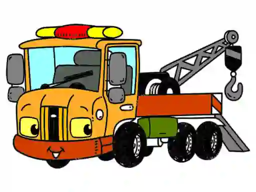 Spel Tow Trucks Coloring aanlyn