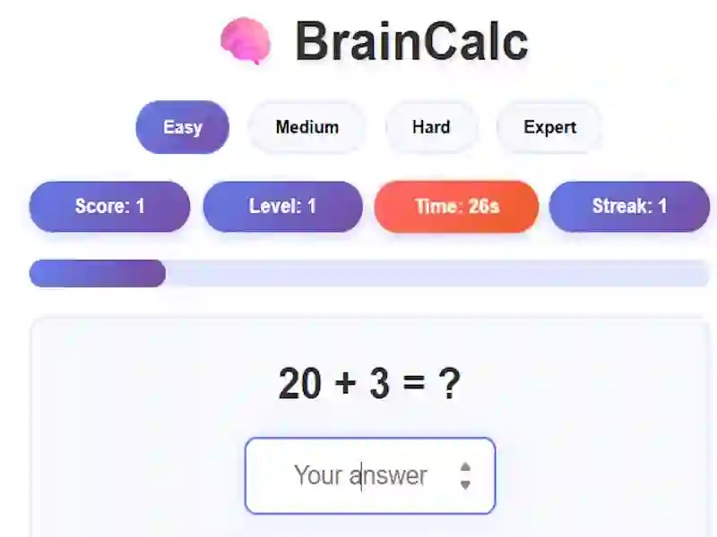 Spel BrainCalc aanlyn