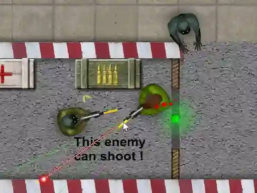 Spel Zombie Shooting 2D aanlyn