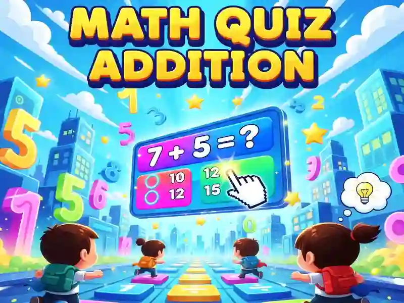 Spel Math Quiz Addition aanlyn
