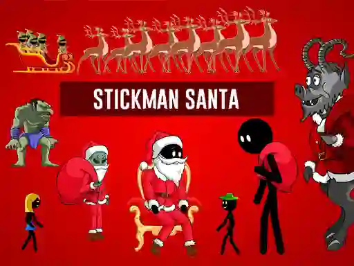 Spel Stickman Santa aanlyn