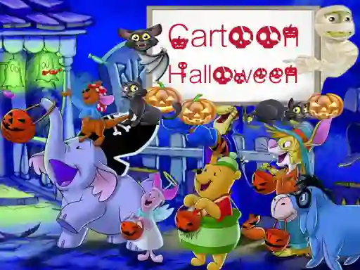 Spel Cartoon Halloween Slide Puzzle aanlyn