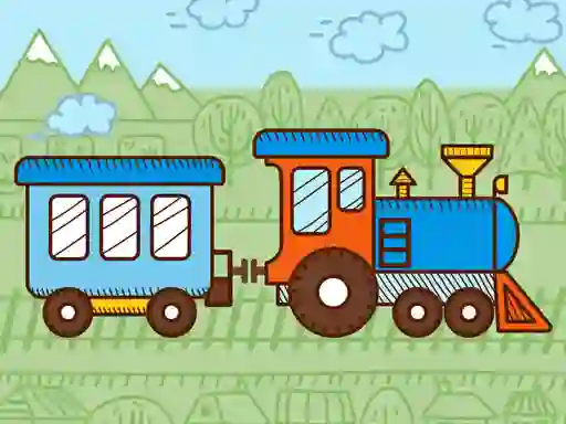 Spel Trains For Kids Coloring aanlyn