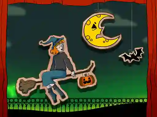 Spel Halloween Witch Fly aanlyn