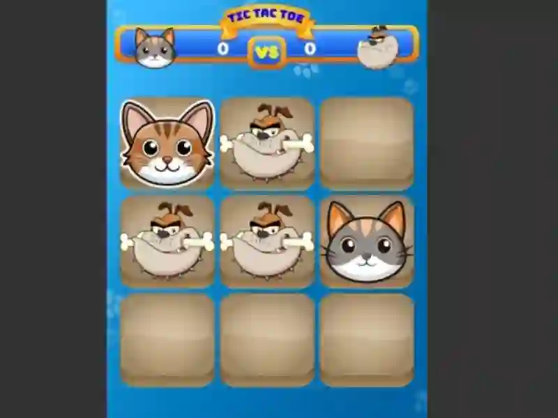 Spel Tic Tac Toe Cat aanlyn