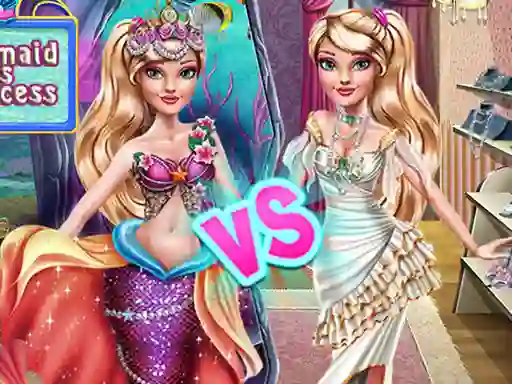Spel Ellie Mermaid vs Princess aanlyn