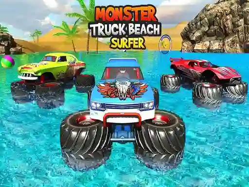 Spel Monster Truck Beach Surfing aanlyn