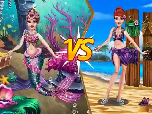 Spel Mermaid vs Princess Outfit aanlyn