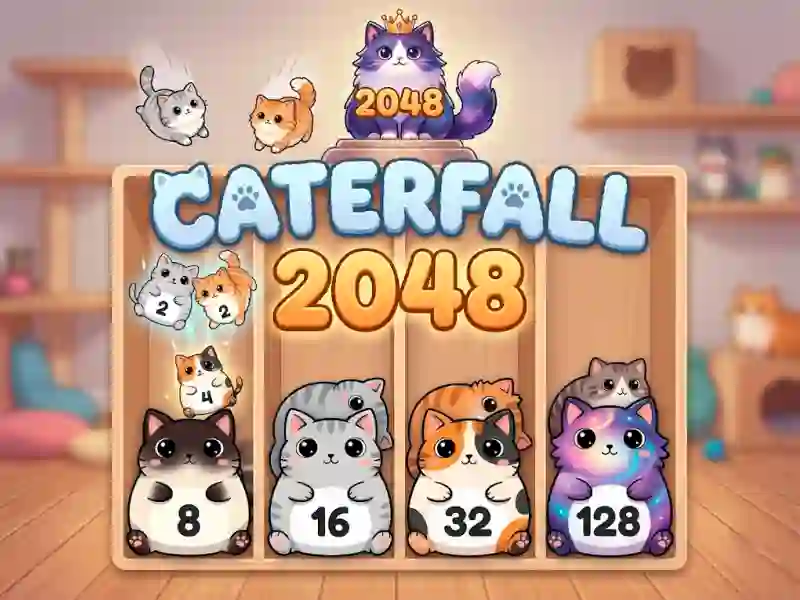 Spel Caterfall 2048 aanlyn