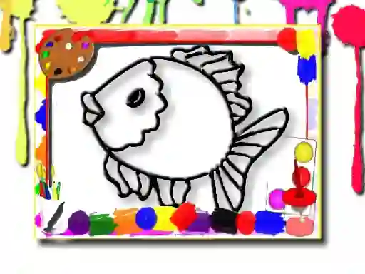 Spel Fish Coloring Book aanlyn