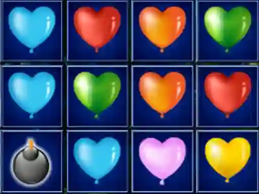 Spel Heart Balloons Block Collapse aanlyn